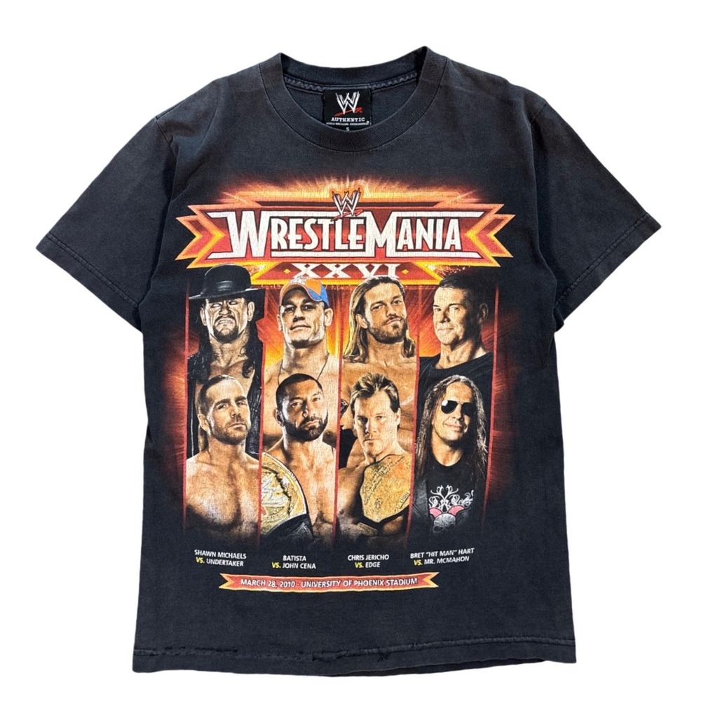 2010 WWE Wrestling Wrestle Mania CM Punk John Cena Batista Size Small